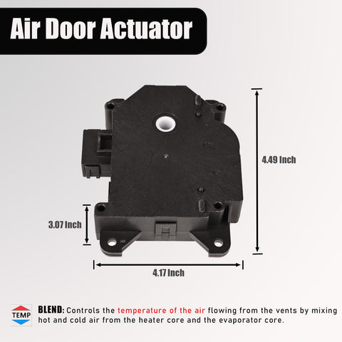 604-240 HVAC Heater Blend Door Actuator Passenger Side Compatible With 2007 2015 Ford Edge Lincoln MKX dimensions shown