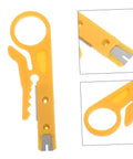 Rugged Heavy Duty Electric Wire Stripper Go To Tool For Fast Cutting Crimping And Peeling Tasks On Network Data Cables yellow ergonomic design