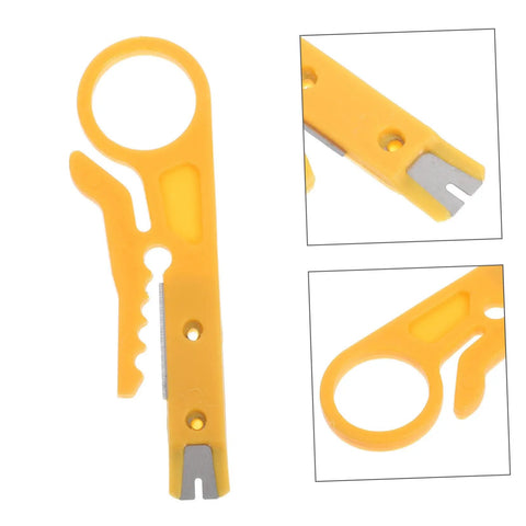 Rugged Heavy Duty Electric Wire Stripper Go To Tool For Fast Cutting Crimping And Peeling Tasks On Network Data Cables yellow ergonomic design