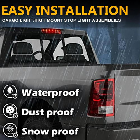 G-PLUS red lens LED 3rd brake light with chrome housing; fits Leer, ARE, Century, Jason and Astro