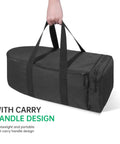 RC Fishing Bait Boat With Dual 5200mAh Batteries And Carrying Bag in hand, emphasizing easy carry tote design.