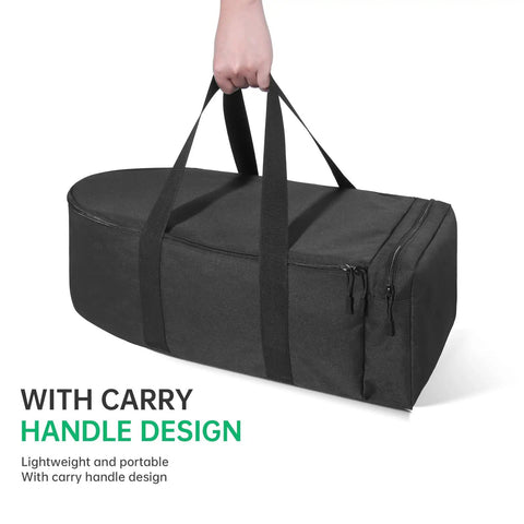 RC Fishing Bait Boat With Dual 5200mAh Batteries And Carrying Bag in hand, emphasizing easy carry tote design.