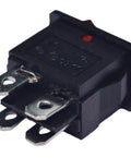 Hull Shape Snap In 4 Pin On Off Switch With Red Lamp Indicator Micro SMD PCB Switch Fits 19.2x12.9mm Mounting Hole KCD1 104 5 Pack
