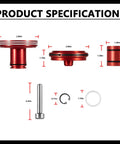 Dodge Ram 2nd Gear Servo Kit For A727 A618 A518 36RH 46RH 46RE 47RH 47RE 48RE Rebuild Transmission Piston Upgrade dimensions