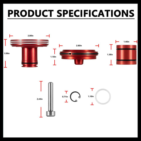 Dodge Ram 2nd Gear Servo Kit For A727 A618 A518 36RH 46RH 46RE 47RH 47RE 48RE Rebuild Transmission Piston Upgrade dimensions