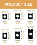 76 Piece M6 Barrel Nut Set Black Carbon Steel Heavy Duty With Galvanized Finish Includes M6 sizes 10-20mm shown