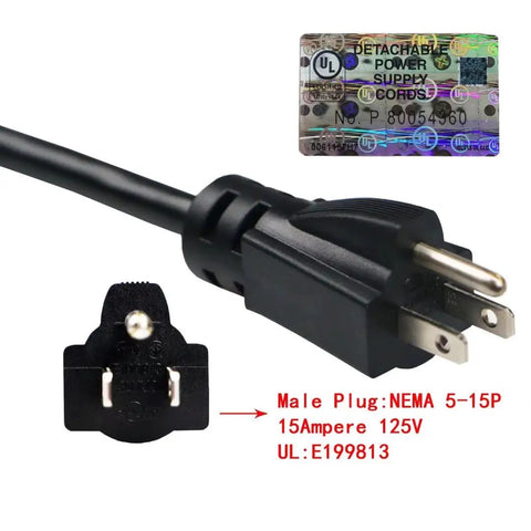 Heavy Duty 3 Outlet Outdoor Extension Cord 10 Ft 14 AWG 15 Amp Waterproof Power Strip With 3 Prong Plug and male NEMA 5-15P plug
