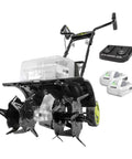 Cordless Garden Tiller Kit With Dual 24V Batteries And Charger, No Gas No Fumes, Easy Weeding And Soil Aeration, 14 Inch Wide Till Path