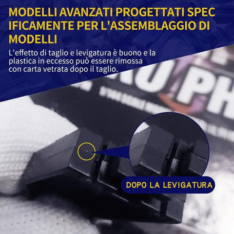 4.7 Inch Model Nipper With Sharp Thin Blade And Blade Case For Gundam Building close-up of clean sprue cut detail