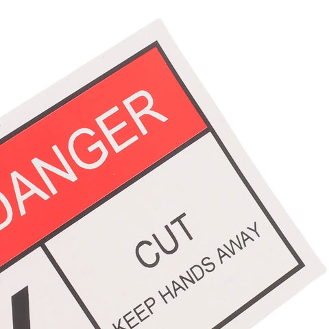 5 Pack Machinery Safety Stickers Keep Hands Away Hazard Decal for Moving Parts and Equipment Warning Sign in the Workplace