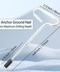 Ice Anchor Drill Adapter Kit For Ice Fishing Shelters 11mm Drill Bit Compatible Ground Nail with dimensions shown.