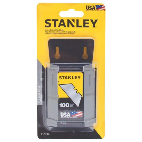 12 Pack Heavy Duty Utility Blades With Wall Mount Dispenser, 100 Blades Per Package, 1,200 Total Blades, Fits Most Standard Utility Knives