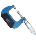 Digital Caliper, Groove Micrometer 0-25-50-75mm Thread Outer Diameter, blue steel micrometer with clear scale and smooth finish.