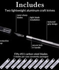 Pro Grade Hobby Knife Set With 1 Precision Craft Knife And 10 Ultra Sharp SK5 No 11 Blades For Paper Vinyl Leather Wood And Polymer Clay Projects Fatigue Free Control And Clean Detailed Cuts