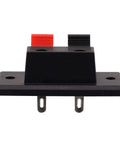 10 Pack Two Pin Speaker Terminal Block Two Way Amplifier Clip Test Plate Strip Connector For DIY Audio Projects, red and black connectors