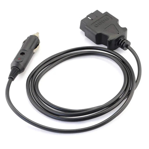 Cigarette Lighter To OBD2 Power Cable 16 Pin 10Ft 12V DC Vehicle OBD II Port Adapter Connect Any 12V Source To Car Diagnostic Tool OBD II Cable