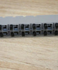 X20 12 Pin Terminal Block With Push In Connectors 10 Amp Heavy Duty Industrial Panel Wiring 28 To 14 AWG Wire Gauge 240 VAC Nominal Voltage side view with push-in connectors