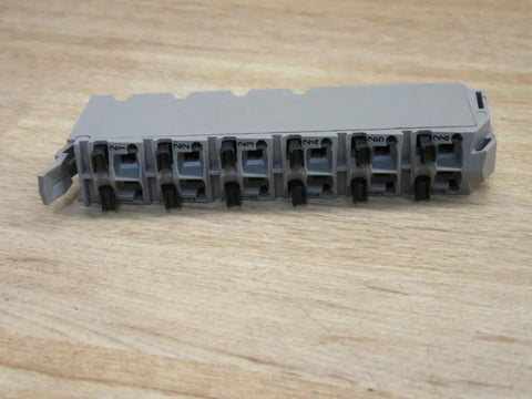 X20 12 Pin Terminal Block With Push In Connectors 10 Amp Heavy Duty Industrial Panel Wiring 28 To 14 AWG Wire Gauge 240 VAC Nominal Voltage side view with push-in connectors