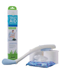 Toilet Aid Wand 18 Inch Personal Bottom Wiping Tool for Easy Self Care and Hygiene Mobility Aid with packaging and wipes
