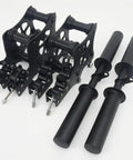 Cable Pulley System Gym Attachment For Home Gym With Lat Pulldown And Squat Rack Attachments Upgraded Roller Glider Pair Built Tough For Heavy Duty Home Gym Use, black steel glider pair and handles