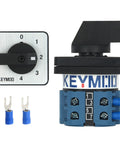 Rotary Changeover Switch Five Position Two Pole Eight Terminal Industrial Heavy Duty Selector Switch 660V 20A with PC Housing