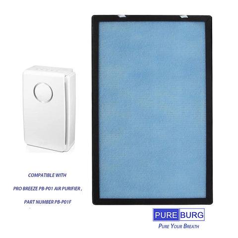 Replacement Filter For Pro Breeze PB P01 Air Purifier 4 Stage Top Notch Filtration With H13 True HEPA And Activated Carbon 2 Pack PB P01F