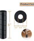 Easy Peasy Bed Frame Toe Protectors Spiral Foam Leg Covers, 6" size, designed for scratch-free protection on furniture legs.