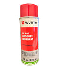 Front view of Wurth CU 800 Copper Anti Seize Lubricant, 12 Oz Heavy Duty Pro Grade Aerosol can with red cap and label details visible.