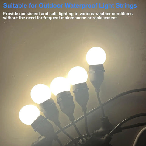 Budget Friendly LED Night Light Bulb G14 With 1W Low Wattage, 10W Equivalent, E26 Base, 3000K Warm White, outdoor use example