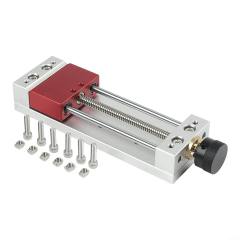 CNC Vise For Drilling And Engraving Tools With Grooved PCB Fixing Table Aluminum Alloy Body Double Guide Rod Clamping System LTY 59100 Mini Vise Kit ready mount with screws