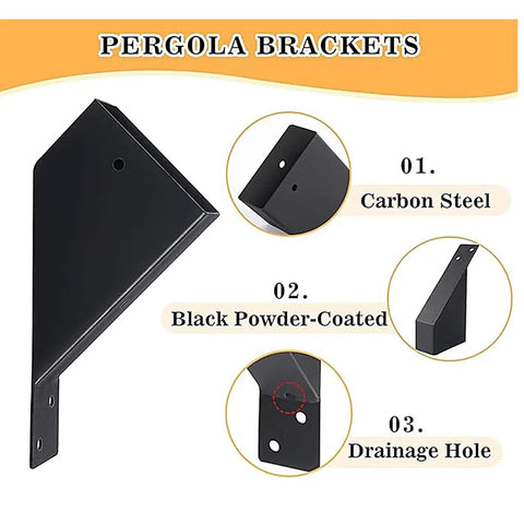 Inside Mount 45 Degree Bracket Kit For Pergolas Gazebos Decks Sheds And More Beefy Heavy Duty Corner Connectors Built To Last Guarded With Weather Resistant Steel 4 Pack