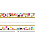 Confetti Name Plates For Classroom Use Kid Friendly Name Tags 3.5 x 11.5 inches multicolor design for teachers and students