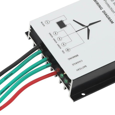 500W Vertical Wind Generator for Off Grid Power, 24V Output Wind Turbine With Controller wiring diagram close-up
