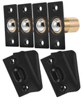 Heavy Duty Adjustable Door Ball Catch Set With Concealed Design, Stainless Steel And Copper Construction, Spring Loaded Latches