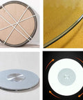 Rotating Lazy Susan Turntable With Tempered Glass Surface, 360 Degree Spin Serving Tray, packaging and components view
