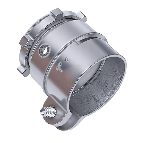Heavy Duty One Inch Die Cast Zinc Alloy Squeeze Connectors For Electrical Conduit Wiring 20 Pack close-up view of connector fitting.