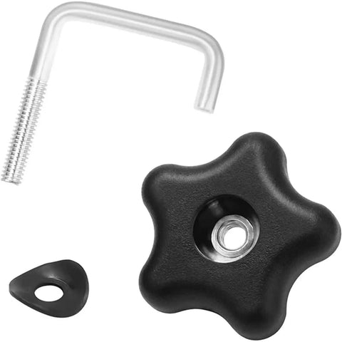 Heavy Duty Snowblower Handle Knob Lock Kit AEE6-114-3779 Fits 621 721 R E QZR Models Rustproof Galvanized Iron Abs Plastic Repair Parts For Cold Weather Grind, black knob with bolt