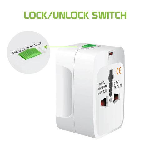 Portable Worldwide Universal Power Adapter All In One Travel Charger For USA EU UK FR IT AU IN Outlets The Ultimate Worldwide Plug Converter For Phones Cameras Laptops And More Perfect For Global Adventures