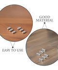 50 Pcs Premium M5 Cross Dowel Nuts Silver Carbon Steel Barrel Nut Connector Hardware on a wooden surface for assembly.