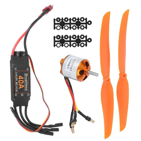 1100KV Brushless Motor With 40A ESC And Safety For RC Planes SG90 9G Micro Servo Lightweight High Torque Kit Components