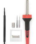 40 Watt Soldering Iron Kit With LED Lighting For Pro Grade Precision Includes Two Spare Tips Wire And Solder Aid Tool