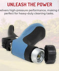 Side view of Beefy Heavy Duty Hose Nozzle With 100 PSI High Pressure Hot Water Ready And High Temp Resistant Pistol Grip Sprayer