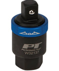 Half Inch Drive Ratcheting Breaker Bar Adapter with anodized switch collar and chrome vanadium shown in full view.