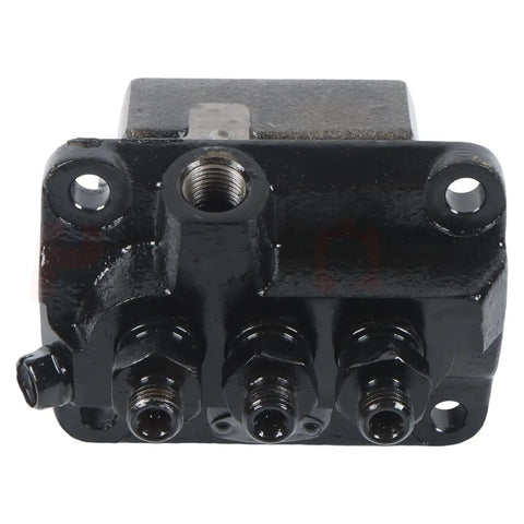 Heavy Duty Fuel Injection Pump That Runs Like Clockwork And Swaps In No Sweat Fashion On Mitsubishi S3L Engines And Cub Cadet 7000 7200 7205 Tractors Today, front view of black diesel pump.
