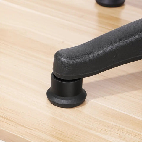 Office Chair Leg Floor Protectors 10 Pack Black Iron And PU Material Foot Glides Prevent Scratches and Furniture Scuffs No Slip