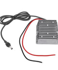 No Stress Step Up DC Boost Converter Cable delivering dead serious 57V 4.5A amp output with aluminum heatsink and wires.