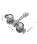 Heavy Duty Sliding Door Roller Kit With Quiet Glide Wheels For Barn Doors And Wardrobes, Overhead Guide Roller For Rails