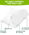 Poultry Shrink Bags Pack Of 50, 13X18 Clear Heat Shrink Wrap Bags, BPA Free, shown as heavy-duty and tear-proof for freezing