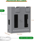 Two-Way USB Battery Hub For DJI Mavic 4 Pro With Smart Charging Station Includes USB-C And USB-C-A Cables PD Quick Charge