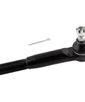 Beefed-Up Three Piece Front Tie Rod Kit With Inner Drag Link, Left Outer Tie Rod End, And Passenger Side Adjusting Sleeve For Ford Excursion 2000-2005 And Ford F-250 F-350 Super Duty 1999-2004, F-450 F-550 1999-2002 DS1438 ES3427 ES3426 black tie rod end with cotter pin